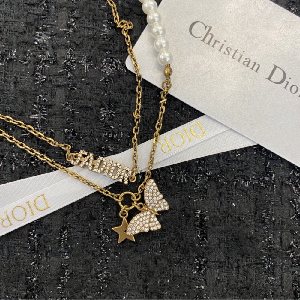Dior necklace letter charm fashion expression - Picture 6 of 7